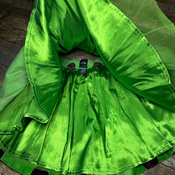 2/$10 Baby Gap green velour polka dot skirt 3 years - Picture 3 of 5